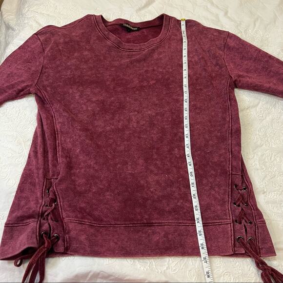 Madden NYC Stone Wash Lace Up Sweater size L - Picture 7 of 9